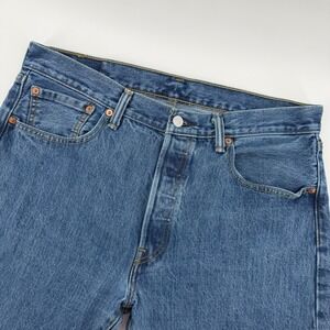 Levi's 501 Mens‎ Blue Button Fly Straight Leg Jeans Size 34x29